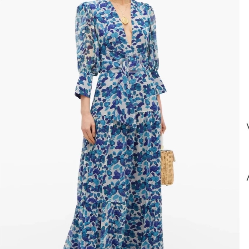 Adriana Degreas Silk Maxi Dress